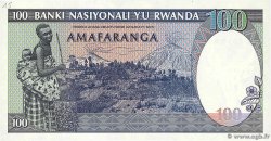 100 Francs RUANDA  1989 P.19a FDC