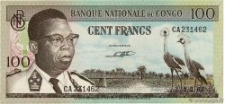 100 Francs REPúBLICA DEMOCRáTICA DEL CONGO  1962 P.006a