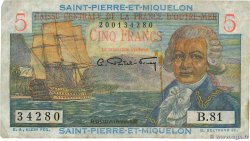 5 Francs Bougainville SAINT-PIERRE UND MIQUELON  1946 P.22 S