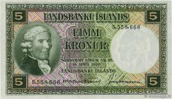 5 Kronur ICELAND  1948 P.32a UNC