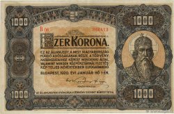 1000 Korona HUNGARY  1920 P.066a
