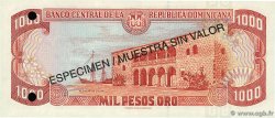 1000 Pesos Oro Spécimen DOMINICAN REPUBLIC  1997 P.158s2 UNC