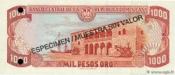 1000 Pesos Oro Spécimen RÉPUBLIQUE DOMINICAINE  1997 P.158s2 ST