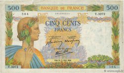 500 Francs LA PAIX FRANCE  1941 F.32.20 TB
