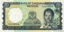 20 Shillings TANZANIA  1966 P.03e UNC-