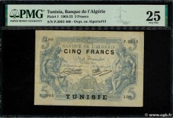 5 Francs TUNISIA  1920 P.01 BB