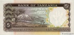 5 Shillings TANSANIA  1966 P.01a fST+