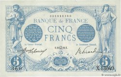 5 Francs BLEU FRANKREICH  1916 F.02.41 VZ+