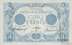 5 Francs BLEU FRANCIA  1916 F.02.44 q.SPL