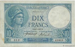 10 Francs MINERVE FRANCE  1917 F.06.02 VF-