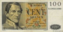 100 Francs BELGIQUE  1953 P.129 TB+