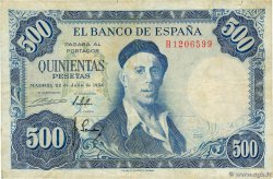 500 Pesetas ESPAGNE  1954 P.148