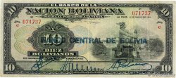 10 Bolivianos BOLIVIEN  1929 P.114a S