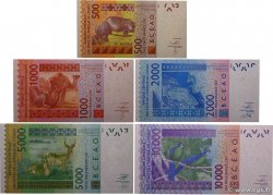 500 au 10000 Francs Lot WEST AFRICAN STATES  2011 P.815T au P.819T UNC-