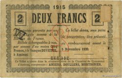 2 Francs FRANCE régionalisme et divers Amiens 1915 JP.007.18 TTB