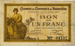 1 Franc FRANCE régionalisme et divers Narbonne 1916 JP.089.11 TTB