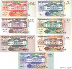 5 à 2000 Gulden Lot SURINAM  1991 Pa.136 au P.142 UNC