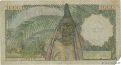 1000 Francs FRENCH WEST AFRICA  1953 P.42 q.MB