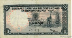 10 Francs BELGISCH-KONGO  1958 P.30b SS
