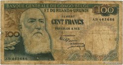 100 Francs CONGO BELGE  1957 P.33b B