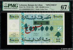 100000 Livres Spécimen LIBAN  1999 P.078s NEUF