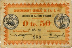 50 Centimes IVORY COAST  1917 P.01b F