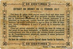 50 Centimes COSTA DE MARFIL  1917 P.01b BC
