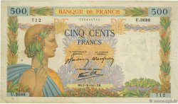 500 Francs LA PAIX FRANCIA  1941 F.32.22 MB
