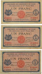 1 Franc Lot FRANCE régionalisme et divers Lyon 1918 JP.077.17 pr.SUP