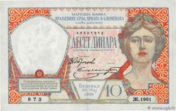 10 Dinara YOUGOSLAVIE  1926 P.025