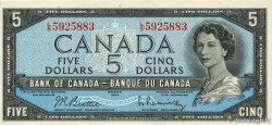 5 Dollars Fauté CANADA  1954 P.077b
