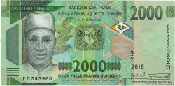 2000 Francs GUINEA  2018 P.48A FDC