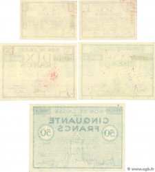 50 centimes et 1 à 50 Francs Lot FRANCE régionalisme et divers Colmar 1940 BU.12.2, BU.13.2, BU.14.3, BU.15.1 et BU.16.1 SUP+