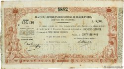 5000 Francs NOUVELLE CALÉDONIE  1882 NC.82.5000 BB