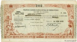 100 Francs INDOCHINE FRANÇAISE  1893 TO.93.100 TTB