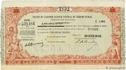 5000 Francs INDOCHINE FRANÇAISE  1892 TO.92.5000 TTB+