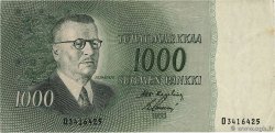 1000 Markkaa FINLAND  1955 P.093a F+