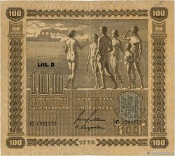 100 Markkaa FINLANDE  1939 P.073a