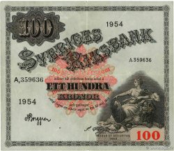 100 Kronor SUÈDE  1954 P.36aj