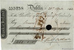 268 Pounds IRLAND Dublin 1842 DOC.Chèque fVZ