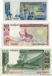 100, 200 et 1000 Ouguiya Lot MAURITANIA  1975 P.03A, P.03b et P.03C UNC-