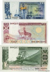 100, 200 et 1000 Ouguiya Lot MAURITANIE  1977 P.03A, P.03b et P.03C pr.NEUF