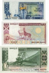 100, 200 et 1000 Ouguiya Lot MAURITANIA  1977 P.03A, P.03b et P.03C UNC-