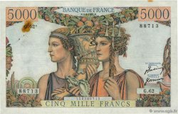 5000 Francs TERRE ET MER FRANCE  1951 F.48.04 VF