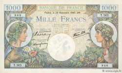 1000 Francs COMMERCE ET INDUSTRIE FRANCE  1940 F.39.02 VF+