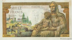1000 Francs DÉESSE DÉMÉTER FRANKREICH  1943 F.40.15
