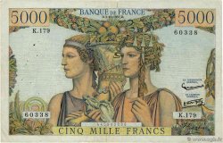 5000 Francs TERRE ET MER FRANCIA  1957 F.48.17 MB