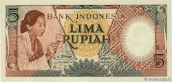 5 Rupiah INDONESIA  1958 P.055 SC+