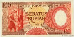 100 Rupiah INDONESIA  1958 P.059 UNC-