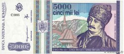 5000 Lei ROMANIA  1993 P.104 UNC